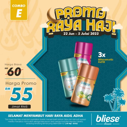 Promo Raya Haji (Combo E, Bliesematic Refill)
